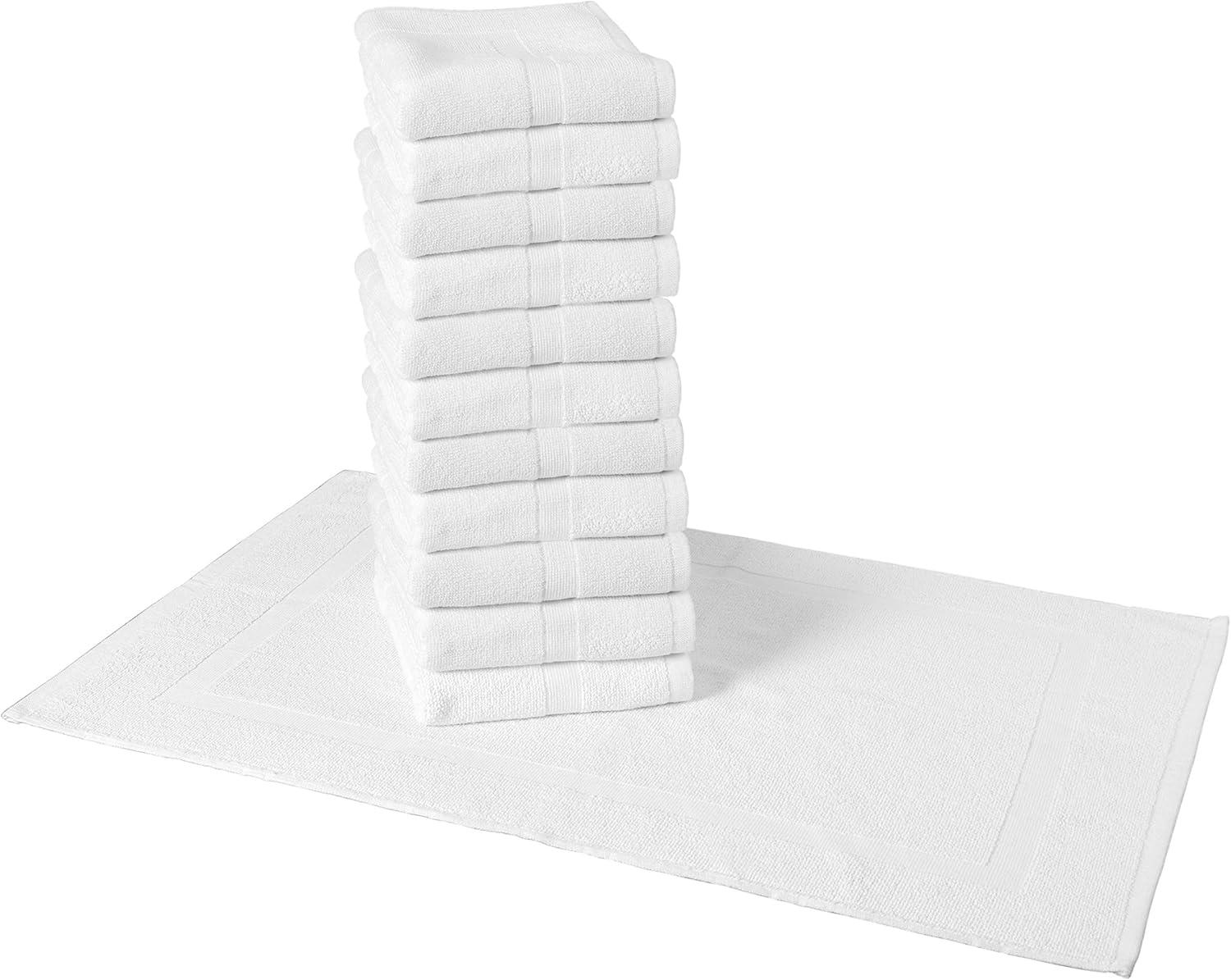 image:imageArkwright Admiral Spa Hand Towels Bulk Pack of 12 Lightweight Absorbent Bathroom Towel Quick Dry Cotton Perfect for Home Resort Spa and Shower 16 x 27 in White12