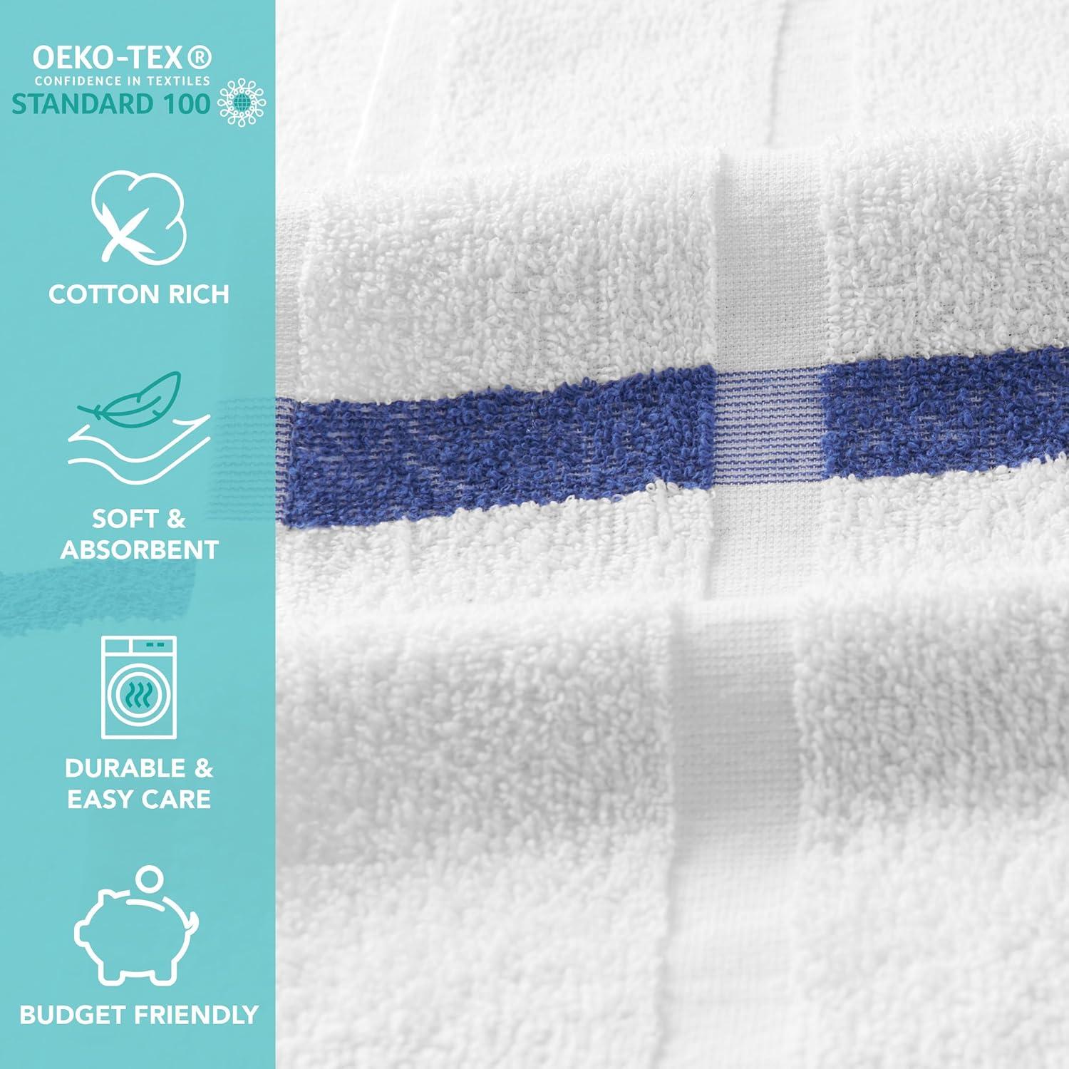 image:imageArkwright Admiral Spa Hand Towels Bulk Pack of 12 Lightweight Absorbent Bathroom Towel Quick Dry Cotton Perfect for Home Resort Spa and Shower 16 x 27 in White12