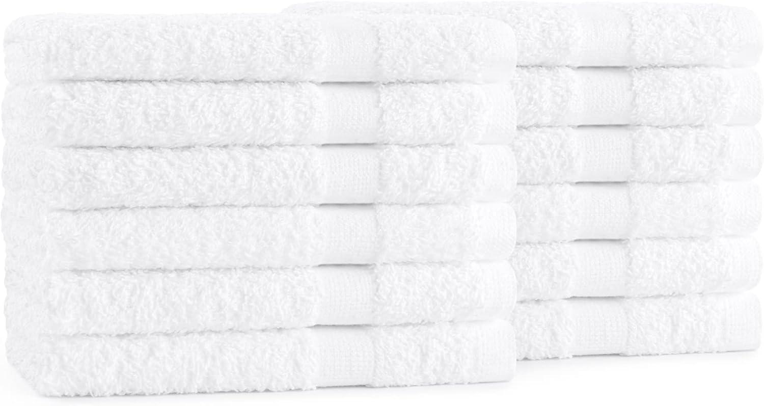 image:imageArkwright Admiral Spa Hand Towels Bulk Pack of 12 Lightweight Absorbent Bathroom Towel Quick Dry Cotton Perfect for Home Resort Spa and Shower 16 x 27 in White12