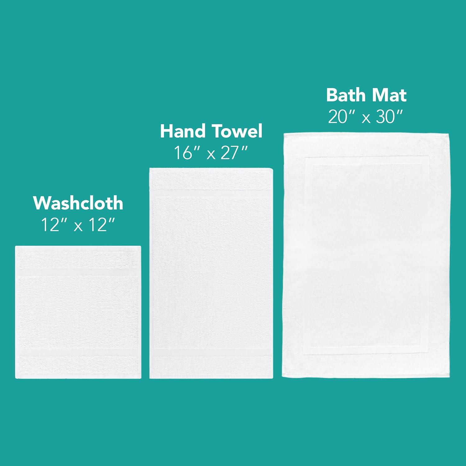 image:imageArkwright Admiral Spa Hand Towels Bulk Pack of 12 Lightweight Absorbent Bathroom Towel Quick Dry Cotton Perfect for Home Resort Spa and Shower 16 x 27 in White12