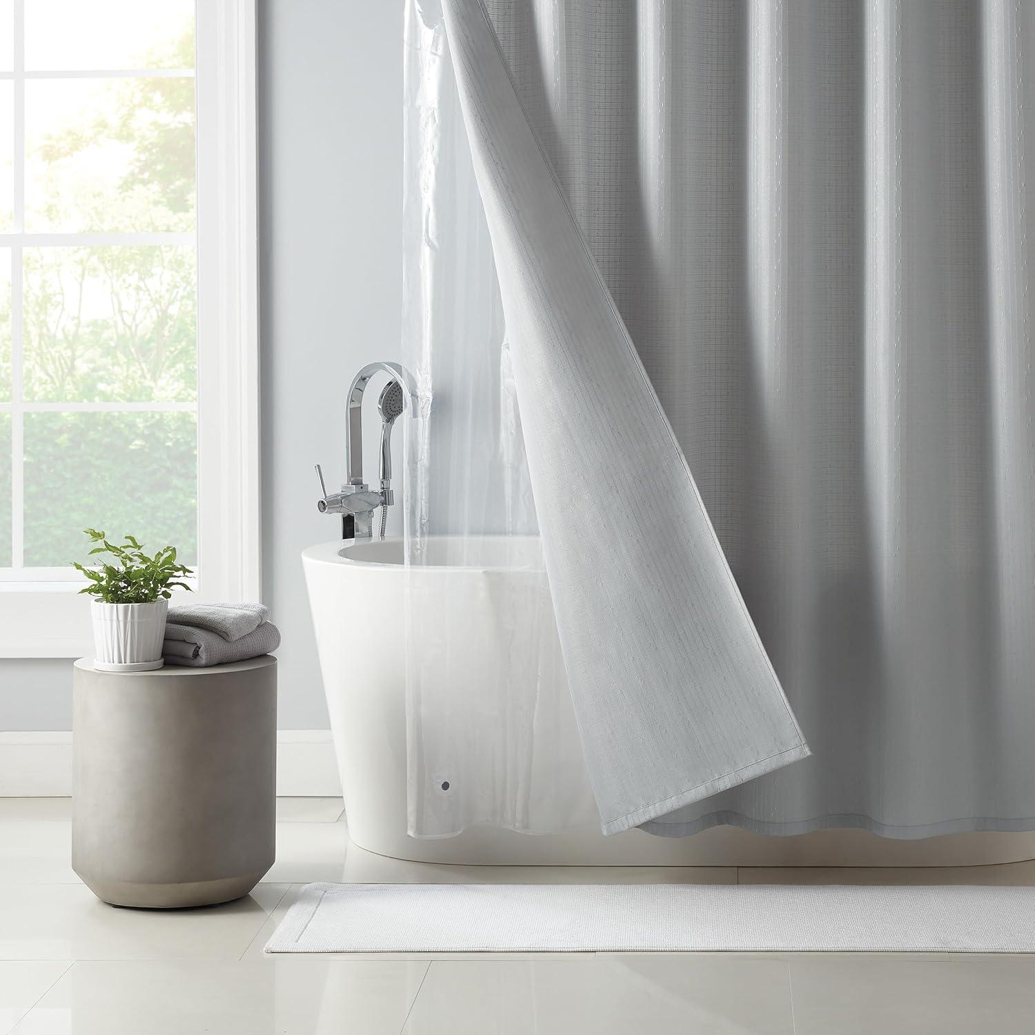 image:imageArkwright Heavy Duty Shower Curtain Liner 2 Pack 100 Waterproof 8G PEVA with RustProof Metal Grommets amp Weighted Hem Standard Size for Bathroom 72 x 72 in Clear1