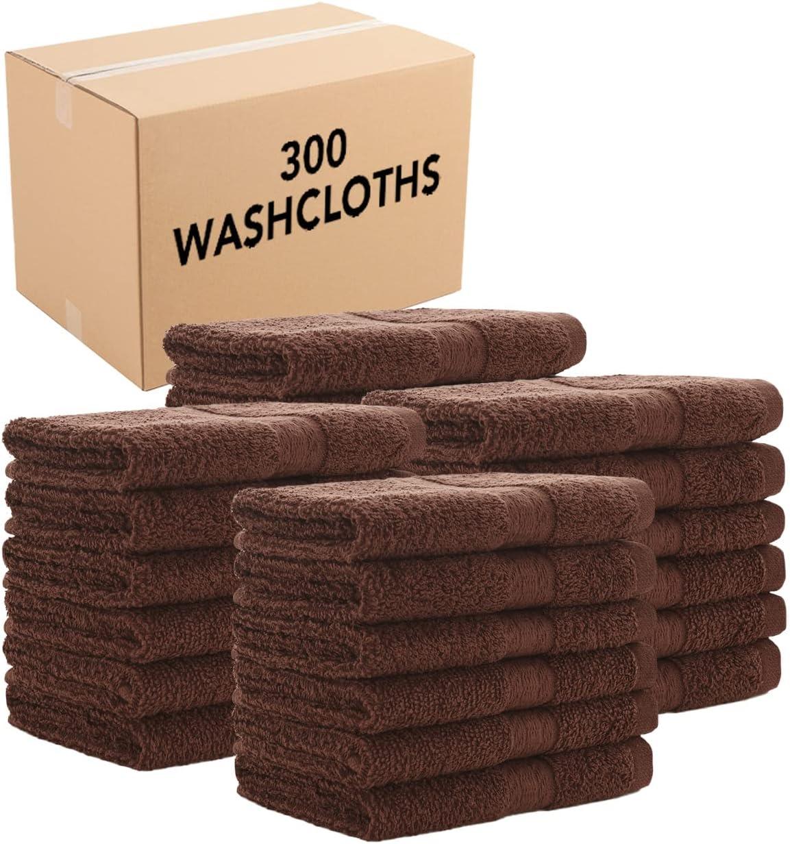 image:imageArkwright True Color Solid Wash Cloths Soft 100 Cotton Washcloths 12 Pack Lightweight 475 GSM Absorbent amp Quick Dry for Face and Body 12 x 12 in BeigeBrown