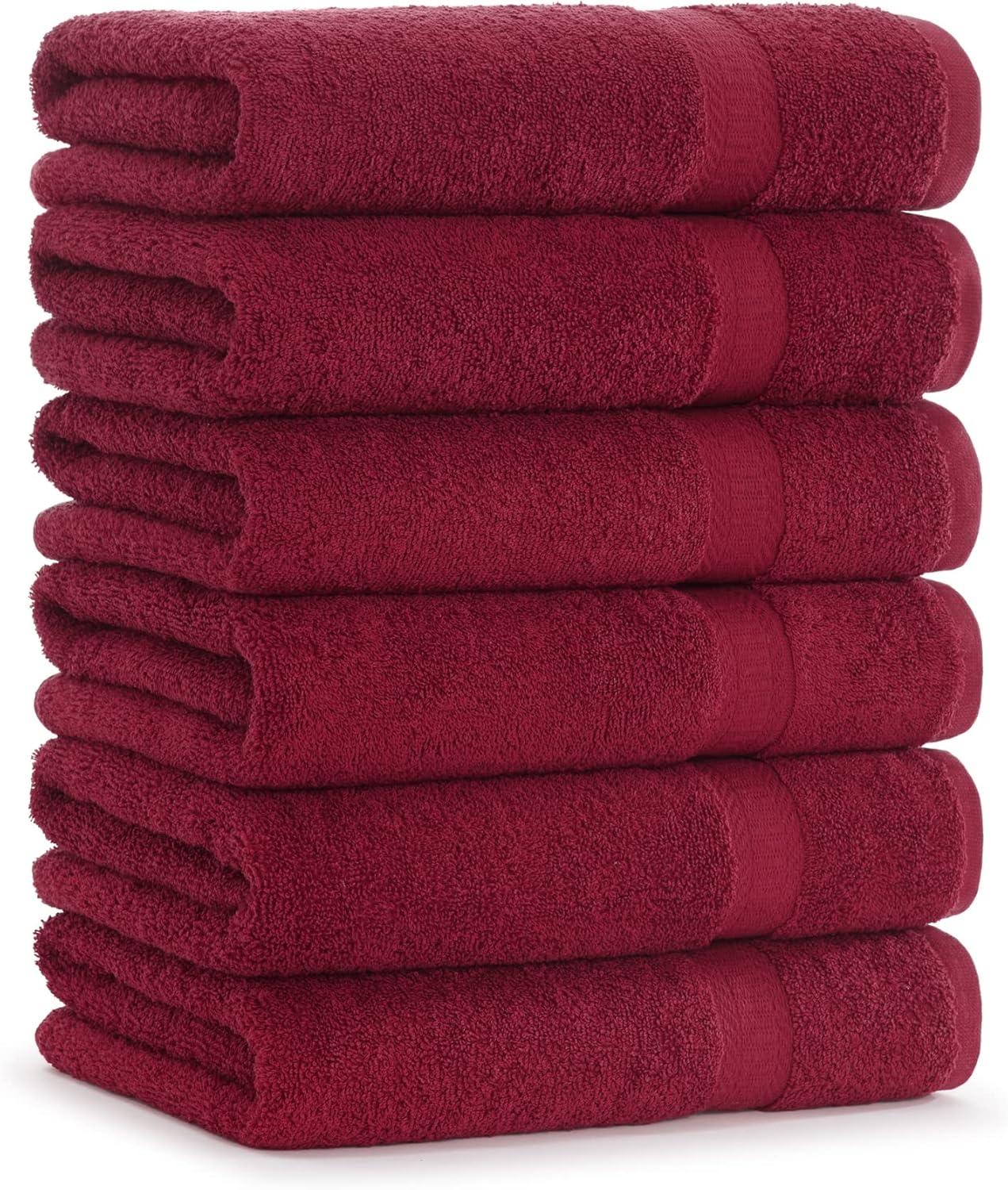 image:imageArkwright True Color Solid Wash Cloths Soft 100 Cotton Washcloths 12 Pack Lightweight 475 GSM Absorbent amp Quick Dry for Face and Body 12 x 12 in BeigeBurgundy