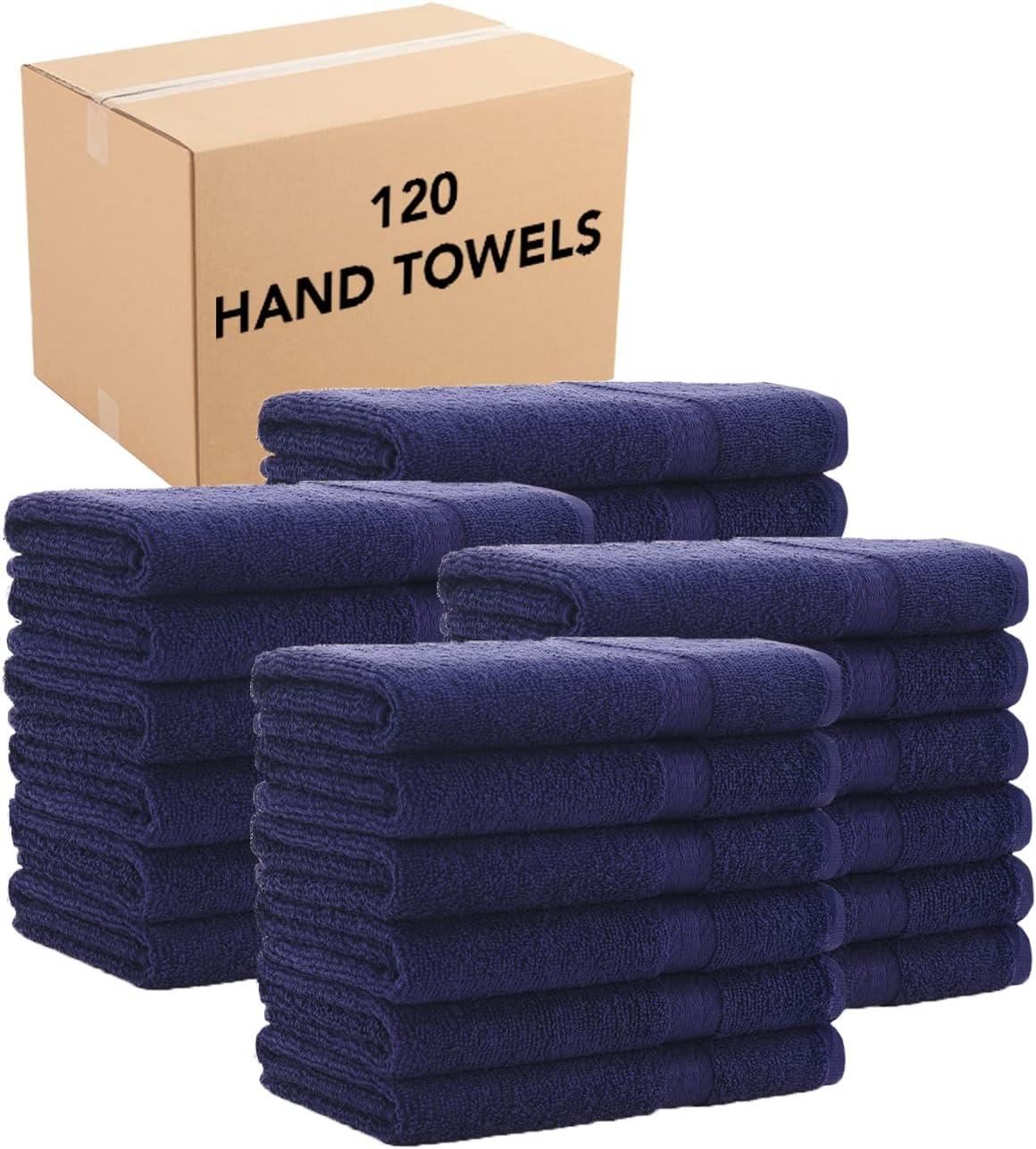 image:imageArkwright True Color Solid Wash Cloths Soft 100 Cotton Washcloths 12 Pack Lightweight 475 GSM Absorbent amp Quick Dry for Face and Body 12 x 12 in BeigeNavy