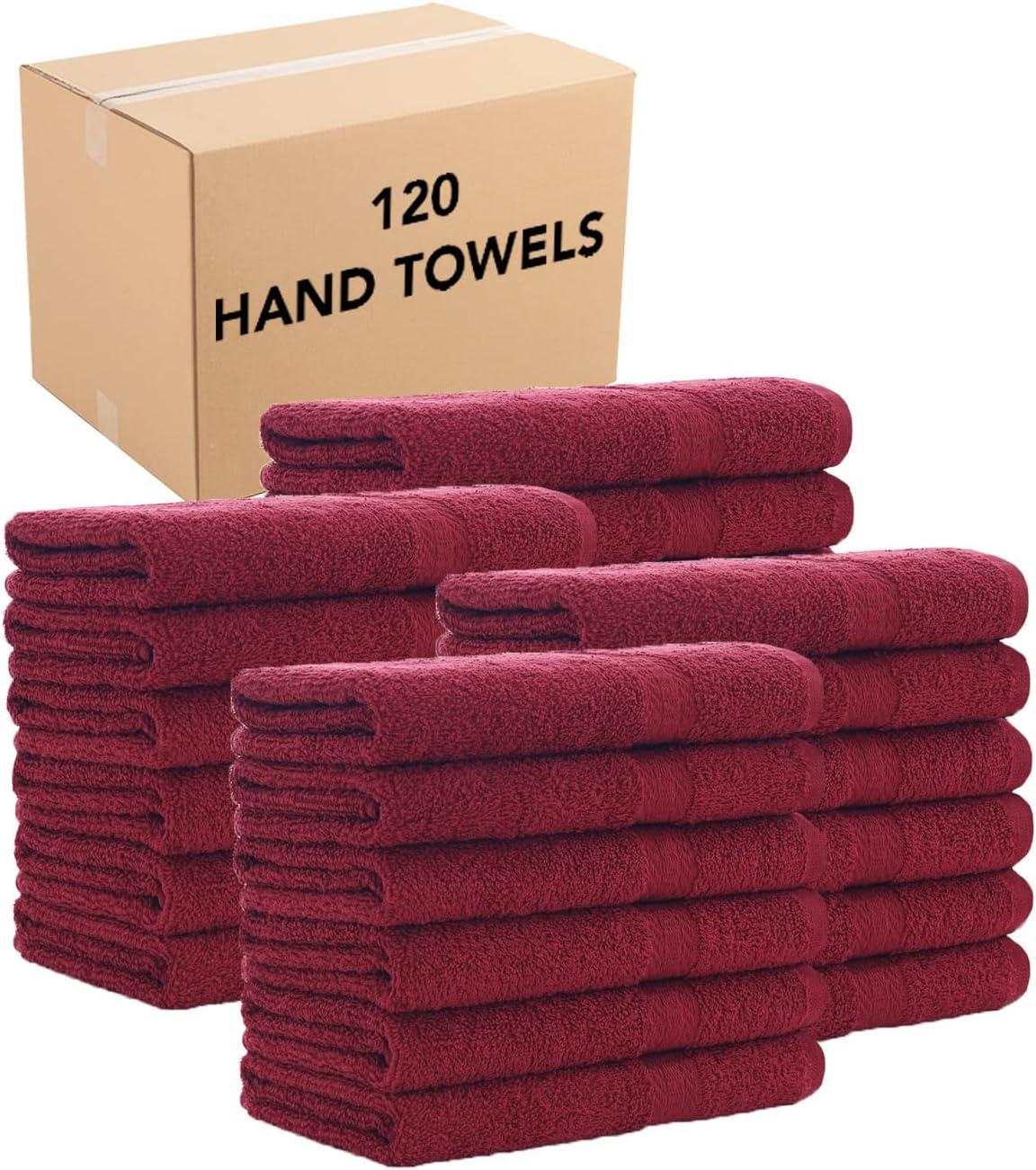 image:imageArkwright True Color Solid Wash Cloths Soft 100 Cotton Washcloths 12 Pack Lightweight 475 GSM Absorbent amp Quick Dry for Face and Body 12 x 12 in BeigeBurgundy