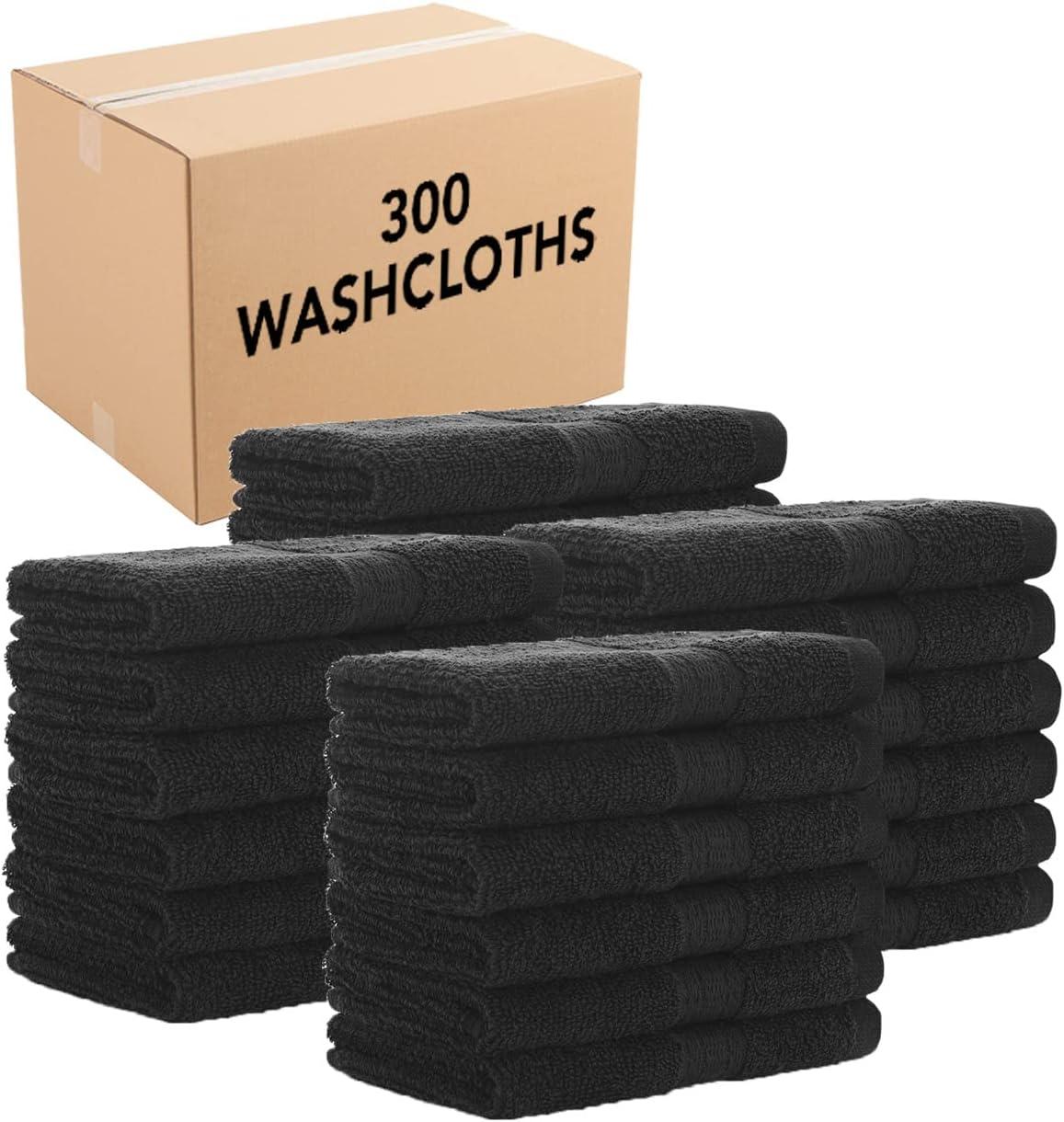 image:imageArkwright True Color Solid Wash Cloths Soft 100 Cotton Washcloths 12 Pack Lightweight 475 GSM Absorbent amp Quick Dry for Face and Body 12 x 12 in BeigeBlack