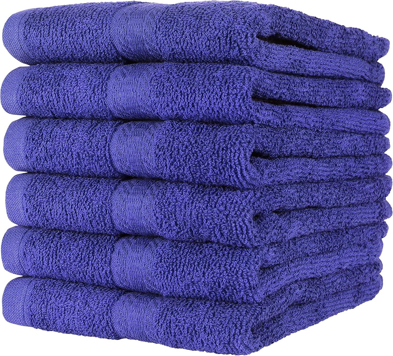 image:imageArkwright True Color Solid Wash Cloths Soft 100 Cotton Washcloths 12 Pack Lightweight 475 GSM Absorbent amp Quick Dry for Face and Body 12 x 12 in BeigeNavy