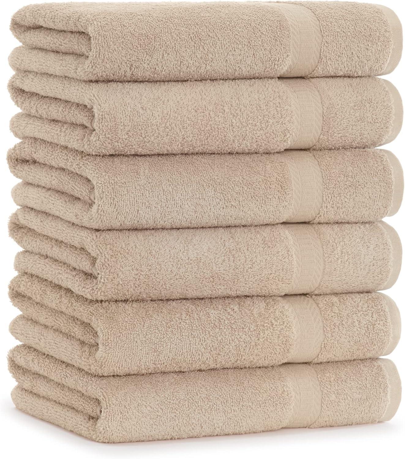 image:imageArkwright True Color Solid Wash Cloths Soft 100 Cotton Washcloths 12 Pack Lightweight 475 GSM Absorbent amp Quick Dry for Face and Body 12 x 12 in BeigeBeige