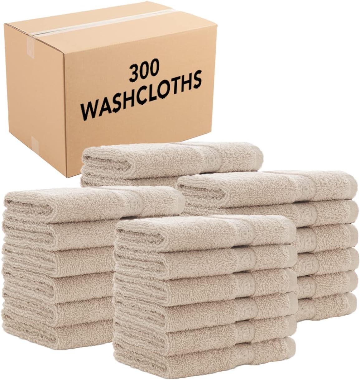 image:imageArkwright True Color Solid Wash Cloths Soft 100 Cotton Washcloths 12 Pack Lightweight 475 GSM Absorbent amp Quick Dry for Face and Body 12 x 12 in BeigeBeige