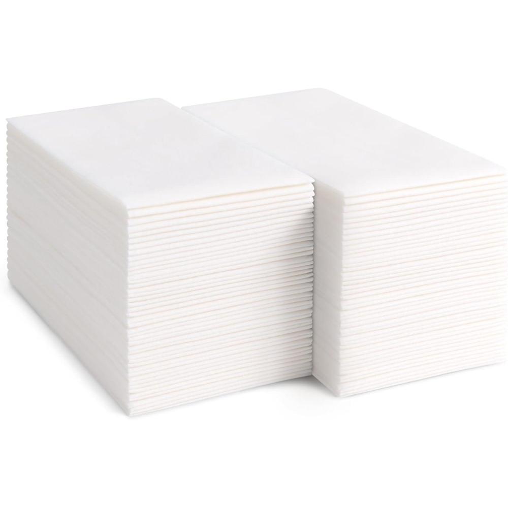 image:imageArkwright Disposable Linen Replacement Napkins Pack of 100 Strong Soft ClothLike Guest Table Hand Towels for Dining and Foodservice 12 x 17 in Folds to 4 x 8 in White100