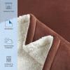 Arkwright Sherpa Fleece Throw Blanket – Plush Fluffy Warm Reversible Soft Sherpa Throw Blanket for Home, Couch, Sofa, Bed, Camping and Travel, 50×60 in, Grey(Chocolate Brown)