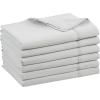 Arkwright Bulk Twin Flat Sheets – Pack of 6 – Soft Brushed Microfiber Hypoallergenic Top Sheet only with Wrinkle Resistant, Bedding Essentials for Hosts and Hotels, White(Grey)