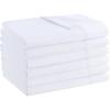 Arkwright Bulk Twin Flat Sheets – Pack of 6 – Soft Brushed Microfiber Hypoallergenic Top Sheet only with Wrinkle Resistant, Bedding Essentials for Hosts and Hotels, White(White)