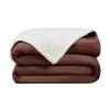 Arkwright Sherpa Fleece Throw Blanket – Plush Fluffy Warm Reversible Soft Sherpa Throw Blanket for Home, Couch, Sofa, Bed, Camping and Travel, 50×60 in, Grey(Chocolate Brown)