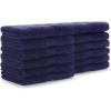Arkwright True Color Solid Wash Cloths – Soft 100% Cotton Washcloths 12 Pack – Lightweight 475 GSM, Absorbent & Quick Dry for Face and Body, 12 x 12 in, Beige(Navy)