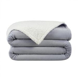 Arkwright Sherpa Fleece Throw Blanket – Plush Fluffy Warm Reversible Soft Sherpa Throw Blanket for Home, Couch, Sofa, Bed, Camping and Travel, 50×60 in, Grey(Alloy Grey)