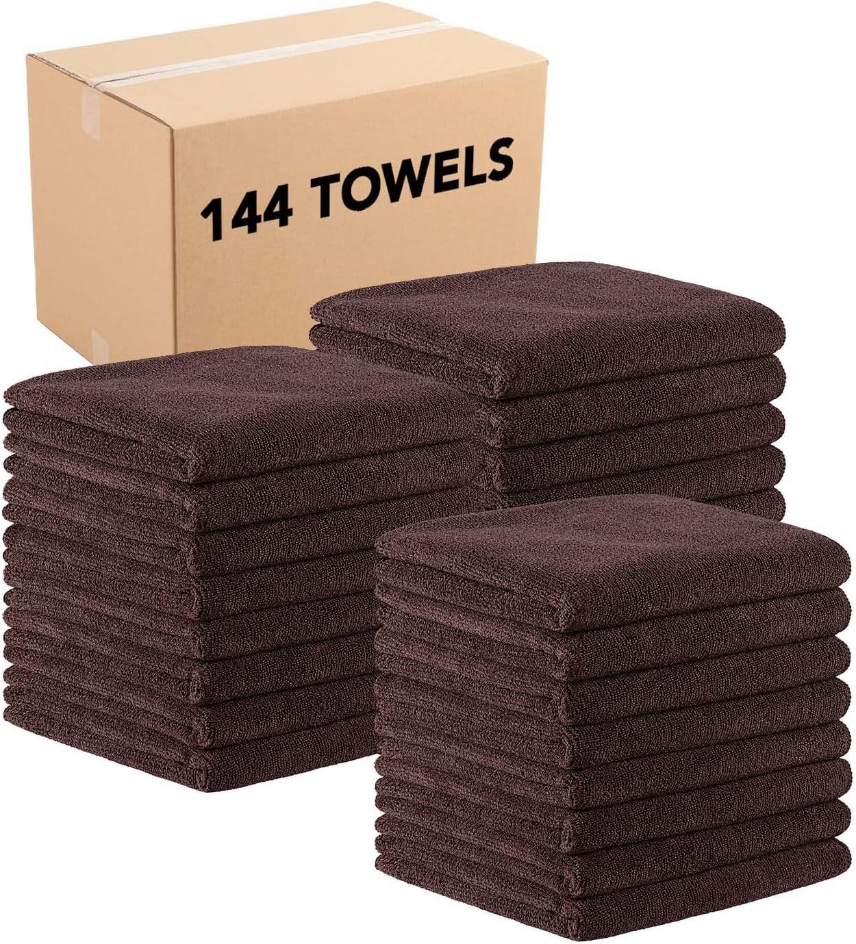 image:imageArkwright Bleach Resistant Salon Towels 24 Pack Microfiber Hair Towels Soft Absorbent Quick Dry Lint Free Spa amp Barber Towels for Hair Stylist Nail Salon amp Esthetician 16 x 27 BlackBrown