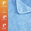 Arkwright Microfiber Cleaning Cloths – (Pack of 12) Lint & Streak-Free Drying Wash Towels, 320 GSM Super Absorbent & Quick Dry, Perfect Cleaner for Car, Glass, and Window, 12 x 12 in, Pink(Blue)