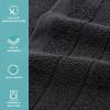 Arkwright Premium Washcloths – (Pack of 24) – Soft & Absorbent, 100% Ringspun Cotton, Contemporary Design Wash Cloths with Dobby, Multipurpose Fingertip Towels, Beige(Black)