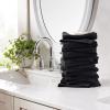 Arkwright Premium Washcloths – (Pack of 24) – Soft & Absorbent, 100% Ringspun Cotton, Contemporary Design Wash Cloths with Dobby, Multipurpose Fingertip Towels, Beige(Black)