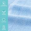 Arkwright Premium Washcloths – (Pack of 24) – Soft & Absorbent, 100% Ringspun Cotton, Contemporary Design Wash Cloths with Dobby, Multipurpose Fingertip Towels, Beige(Blue)