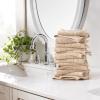 Arkwright Premium Washcloths – (Pack of 24) – Soft & Absorbent, 100% Ringspun Cotton, Contemporary Design Wash Cloths with Dobby, Multipurpose Fingertip Towels, Beige(Beige)