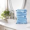 Arkwright Premium Washcloths – (Pack of 24) – Soft & Absorbent, 100% Ringspun Cotton, Contemporary Design Wash Cloths with Dobby, Multipurpose Fingertip Towels, Beige(Blue)