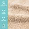 Arkwright Premium Washcloths – (Pack of 24) – Soft & Absorbent, 100% Ringspun Cotton, Contemporary Design Wash Cloths with Dobby, Multipurpose Fingertip Towels, Beige(Beige)