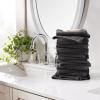 Arkwright Premium Washcloths – (Pack of 24) – Soft & Absorbent, 100% Ringspun Cotton, Contemporary Design Wash Cloths with Dobby, Multipurpose Fingertip Towels, Beige(Dark Grey)