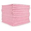 Arkwright Microfiber Cleaning Cloths – (Pack of 12) Lint & Streak-Free Drying Wash Towels, 320 GSM Super Absorbent & Quick Dry, Perfect Cleaner for Car, Glass, and Window, 12 x 12 in, Pink(Pink)