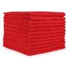 Arkwright Microfiber Cleaning Cloths – (Pack of 12) Lint & Streak-Free Drying Wash Towels, 320 GSM Super Absorbent & Quick Dry, Perfect Cleaner for Car, Glass, and Window, 12 x 12 in, Pink(Red)