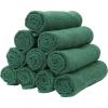 Arkwright Microfiber Gym Towel – Pack of 12 – Super Soft, Quick Dry Workout Sweat Towels, 300 GSM Lightweight & Absorbent for Sports, Working Out, Yoga, and Spa, 16 x 27 in, Black(Hunter Green)