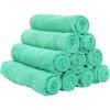 Arkwright Microfiber Gym Towel – Pack of 12 – Super Soft, Quick Dry Workout Sweat Towels, 300 GSM Lightweight & Absorbent for Sports, Working Out, Yoga, and Spa, 16 x 27 in, Black(Green)