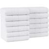 Arkwright Premium Washcloths – (Pack of 24) – Soft & Absorbent, 100% Ringspun Cotton, Contemporary Design Wash Cloths with Dobby, Multipurpose Fingertip Towels, Beige(White)