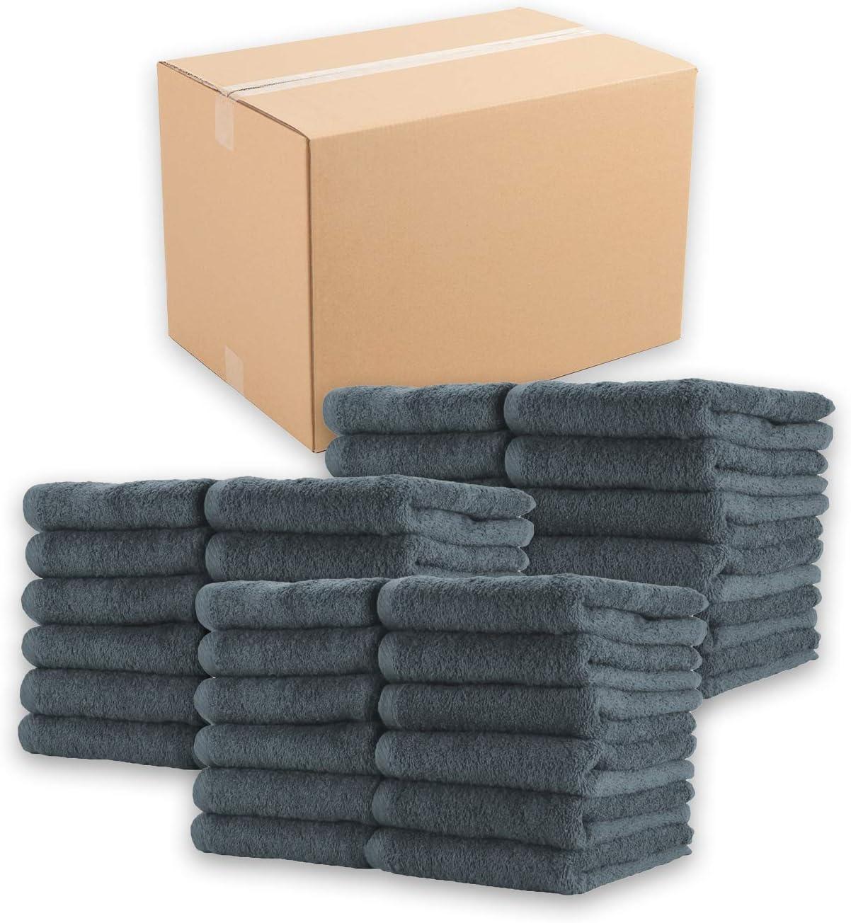 image:imageArkwright Bleach Resistant Salon Towels 12 Pack 100 Cotton Hair Towels Soft Absorbent Quick Dry Spa amp Barber Towels for Hair Stylist Nail Salon amp Esthetician 16 x 27 BlackCharcoal