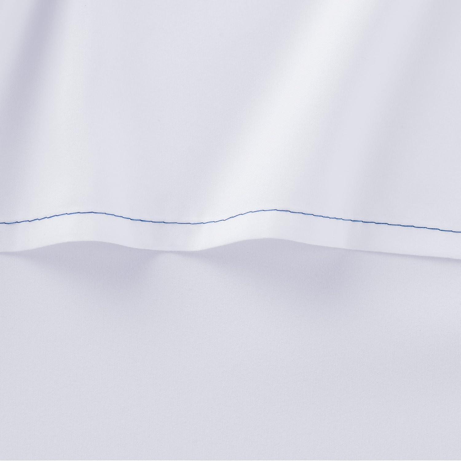 image:imageArkwright Bulk Full Fitted Bed Sheets Case of 24 Soft Cotton Blend 200 Thread Count Bottom Sheet only with Deep Pocket Bedding Essentials for Hotels Guests and Vacation Rentals WhiteFlat Sheets Case of 24