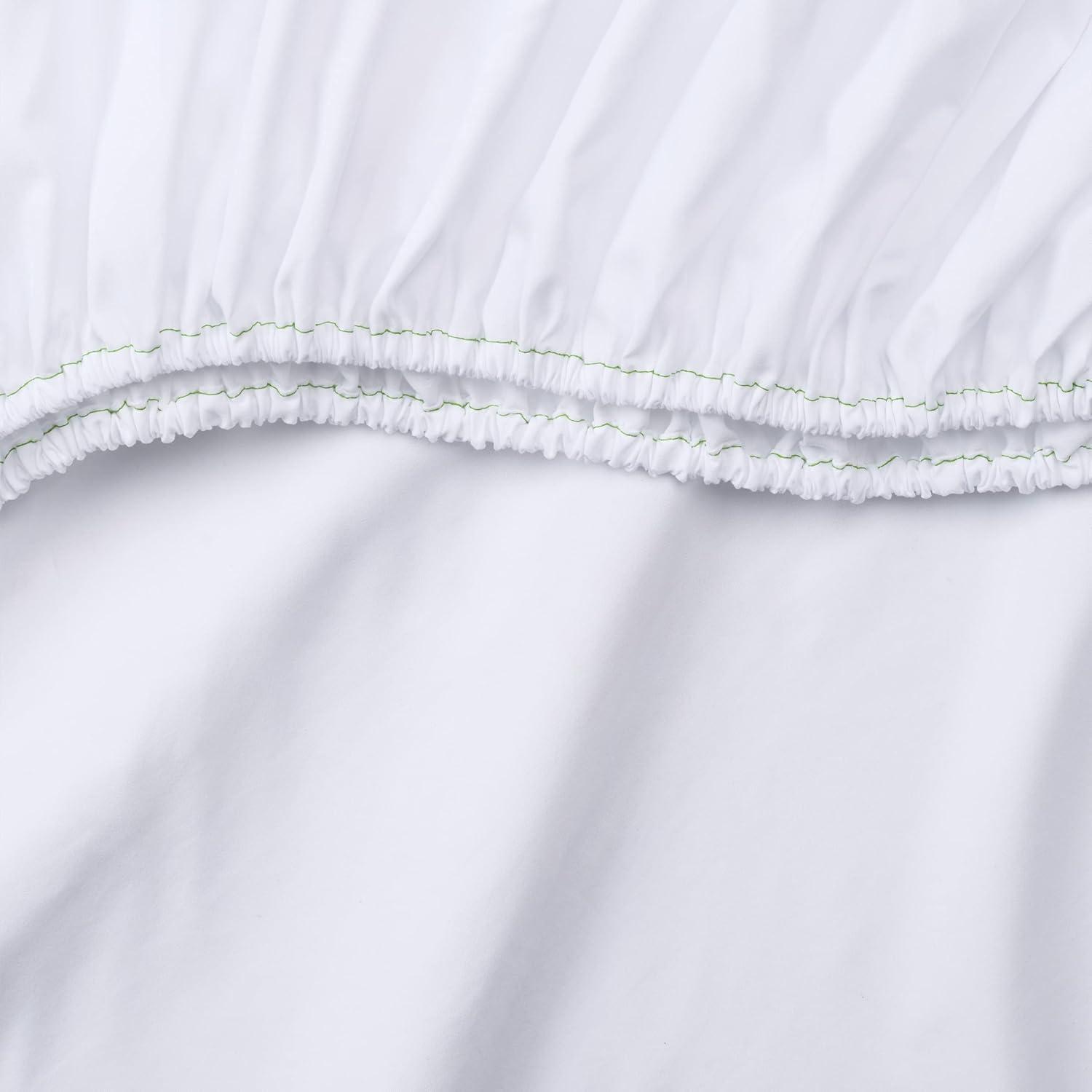 image:imageArkwright Bulk Full Fitted Bed Sheets Case of 24 Soft Cotton Blend 200 Thread Count Bottom Sheet only with Deep Pocket Bedding Essentials for Hotels Guests and Vacation Rentals WhiteFitted Sheets Case of 24