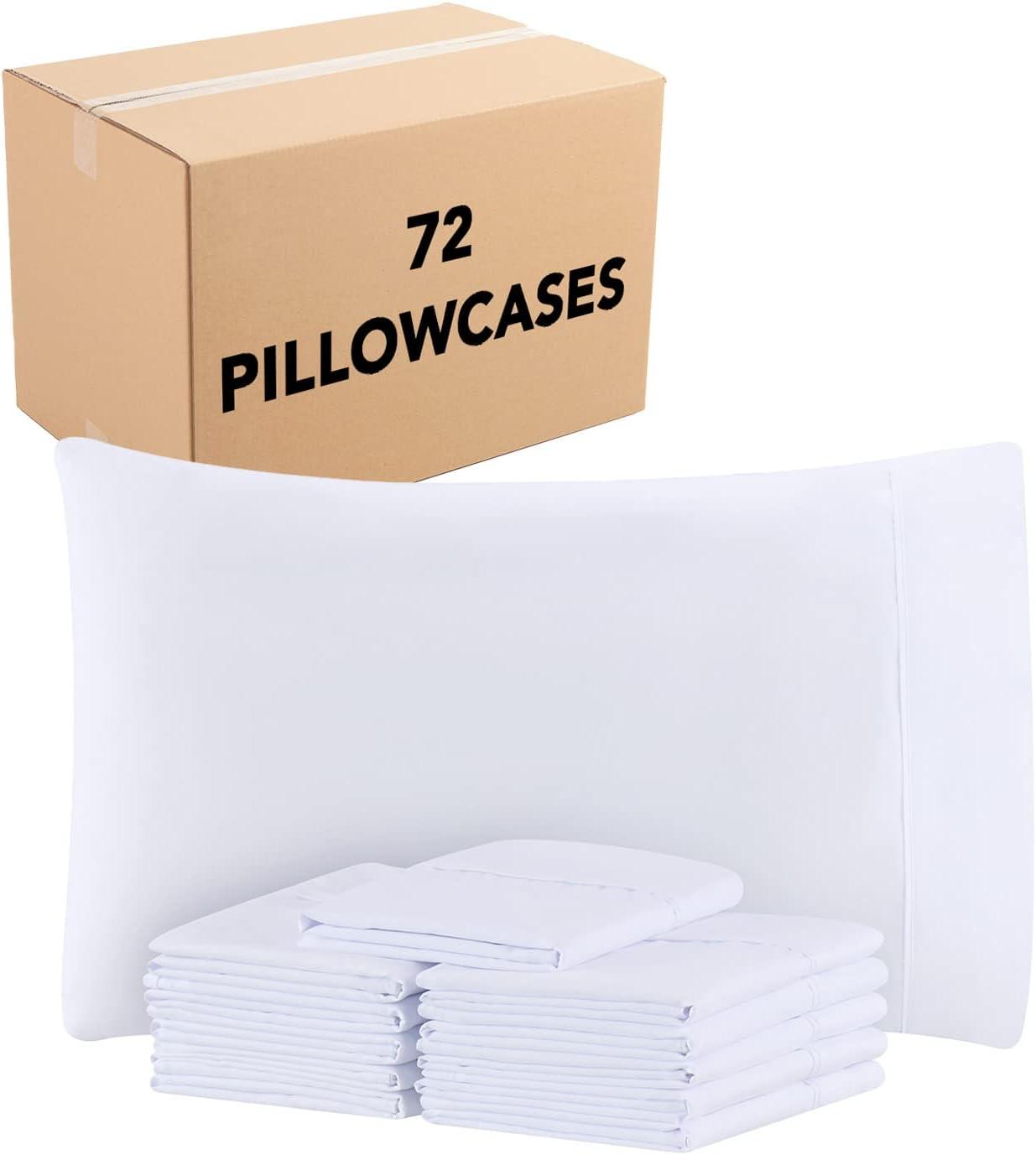 image:imageArkwright Bulk Microfiber Queen Pillow Cases Pack of 12 Soft Hypoallergenic Pillowcases and Bedding Essentials for Hosts and Hotels Standard WhiteWhite
