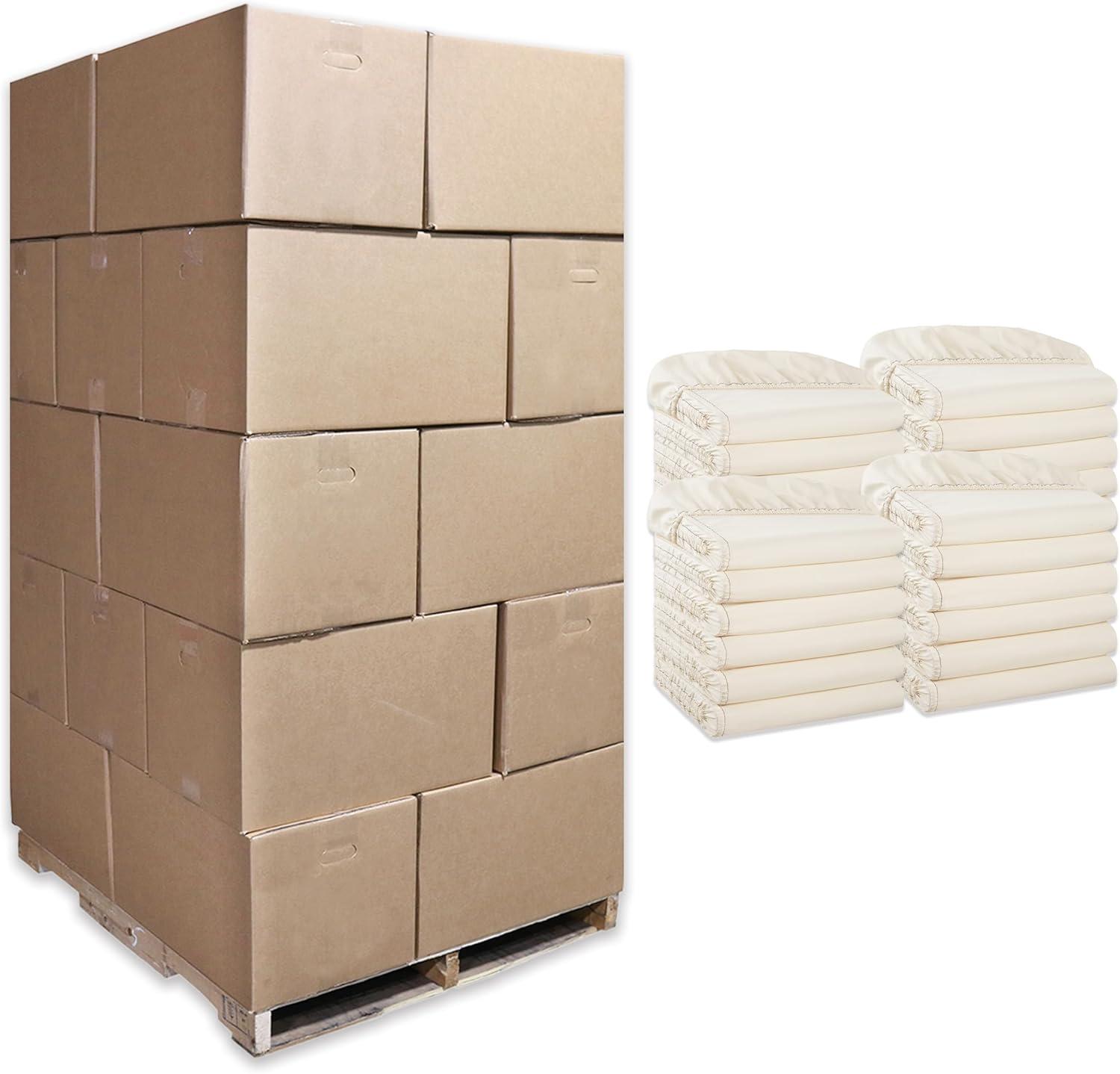image:imageArkwright Bulk Twin Fitted Sheets Pack of 6 Soft Brushed Microfiber Hypoallergenic Bottom Sheet Only with Deep Pocket Bedding Essentials for Hosts and Hotels GreyIvory