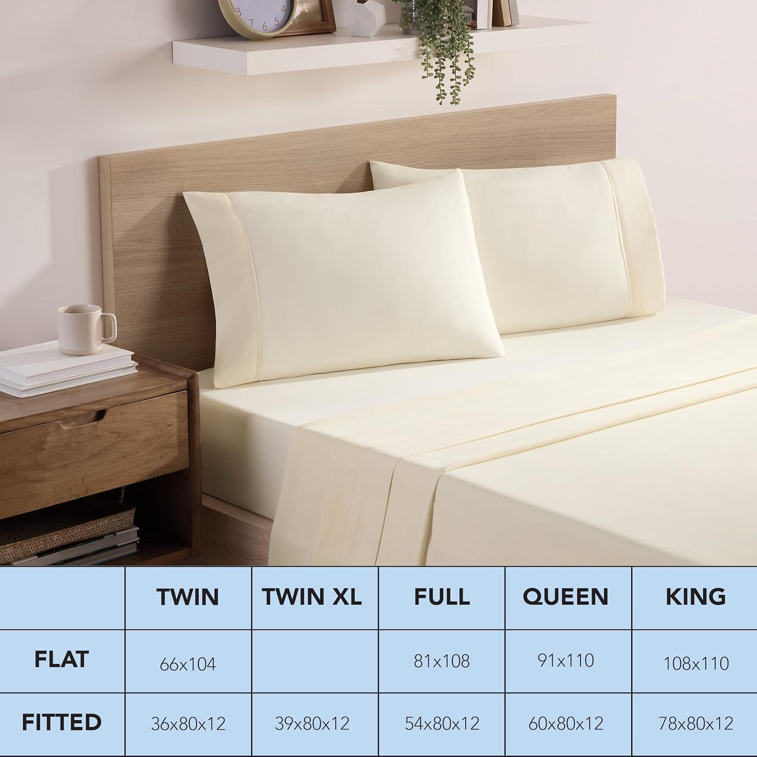 image:imageArkwright Bulk Twin Fitted Sheets Pack of 6 Soft Brushed Microfiber Hypoallergenic Bottom Sheet Only with Deep Pocket Bedding Essentials for Hosts and Hotels GreyIvory