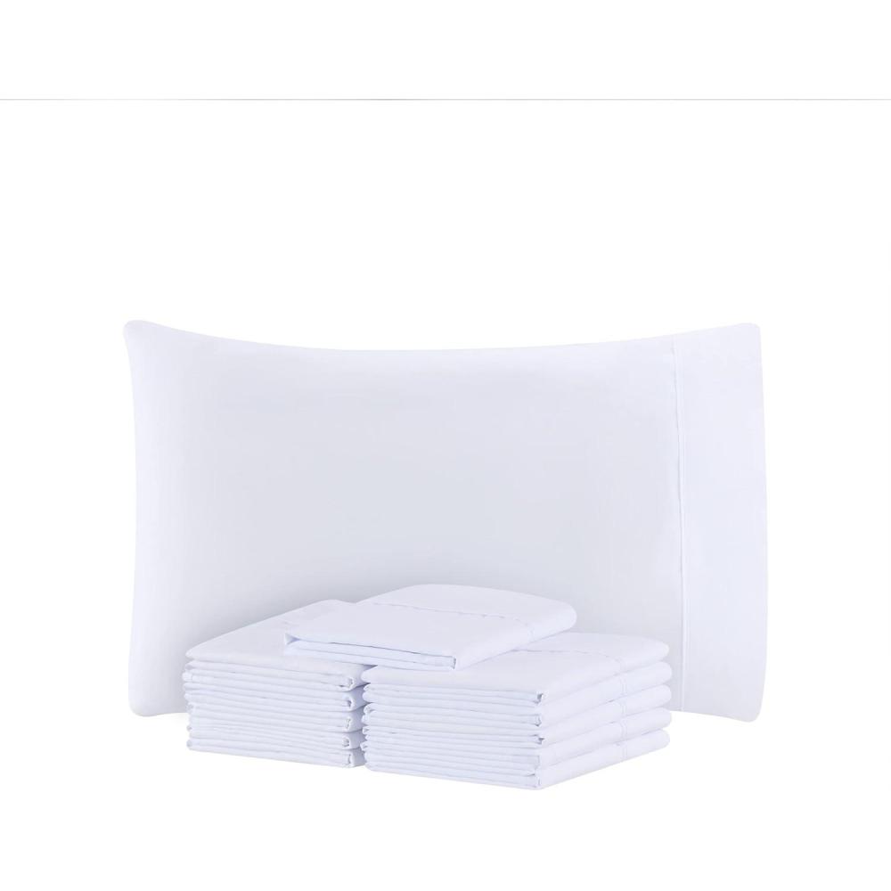 image:imageArkwright Bulk Microfiber Queen Pillow Cases Pack of 12 Soft Hypoallergenic Pillowcases and Bedding Essentials for Hosts and Hotels Standard WhiteWhite