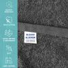 Arkwright Bleach Resistant Salon Towels 12 Pack – 100% Cotton Hair Towels, Soft, Absorbent, Quick Dry Spa & Barber Towels for Hair Stylist, Nail Salon & Esthetician, 16 x 27, Black(Charcoal)