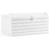 Arkwright Bulk Full Fitted Bed Sheets – Case of 24 – Soft Cotton Blend 200 Thread Count Bottom Sheet only with Deep Pocket, Bedding Essentials for Hotels, Guests, and Vacation Rentals, White(Flat Sheets – Case of 24)