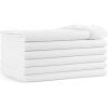 Arkwright Bulk Full Fitted Bed Sheets – Case of 24 – Soft Cotton Blend 200 Thread Count Bottom Sheet only with Deep Pocket, Bedding Essentials for Hotels, Guests, and Vacation Rentals, White(Fitted Sheets – Case of 24)