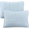 Arkwright Twin/TwinXL Quilt Set – Case of 4 – Soft Brushed Lightweight Microfiber Bedspread Coverlet Bedding Sets for All Seasons (1 Quilt, 1 Pillowcase Sham), 68×90 in, Almond Milk Tan(Nantucket Breeze Blue)