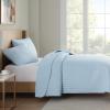 Arkwright Twin/TwinXL Quilt Set – Case of 4 – Soft Brushed Lightweight Microfiber Bedspread Coverlet Bedding Sets for All Seasons (1 Quilt, 1 Pillowcase Sham), 68×90 in, Almond Milk Tan(Nantucket Breeze Blue)