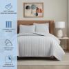 Arkwright Twin/TwinXL Quilt Set – Case of 4 – Soft Brushed Lightweight Microfiber Bedspread Coverlet Bedding Sets for All Seasons (1 Quilt, 1 Pillowcase Sham), 68×90 in, Almond Milk Tan(Harbor Mist Grey)