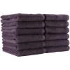 Arkwright Bleach Resistant Salon Towels 12 Pack – 100% Cotton Hair Towels, Soft, Absorbent, Quick Dry Spa & Barber Towels for Hair Stylist, Nail Salon & Esthetician, 16 x 27, Black(Eggplant)