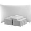 Arkwright Bulk Microfiber Queen Pillow Cases – Pack of 12 – Soft Hypoallergenic Pillowcases and Bedding Essentials for Hosts and Hotels, Standard, White(Grey)