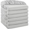 Arkwright Bulk Twin Fitted Sheets – Pack of 6 – Soft Brushed Microfiber Hypoallergenic Bottom Sheet Only with Deep Pocket, Bedding Essentials for Hosts and Hotels, Grey(Grey)